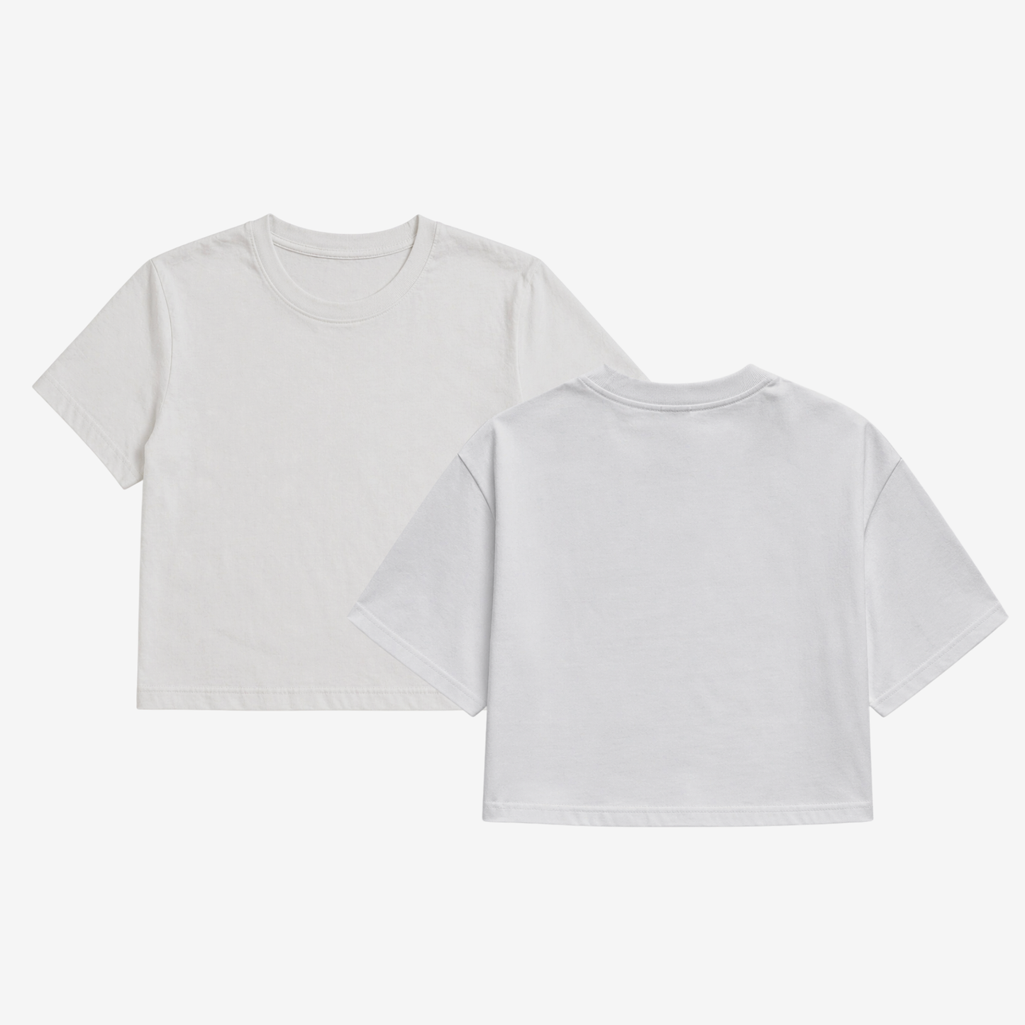 PLYO Boxy Cropped Tee Plain 260 GSM