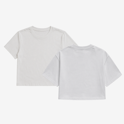 PLYO Boxy Cropped Tee Plain 260 GSM