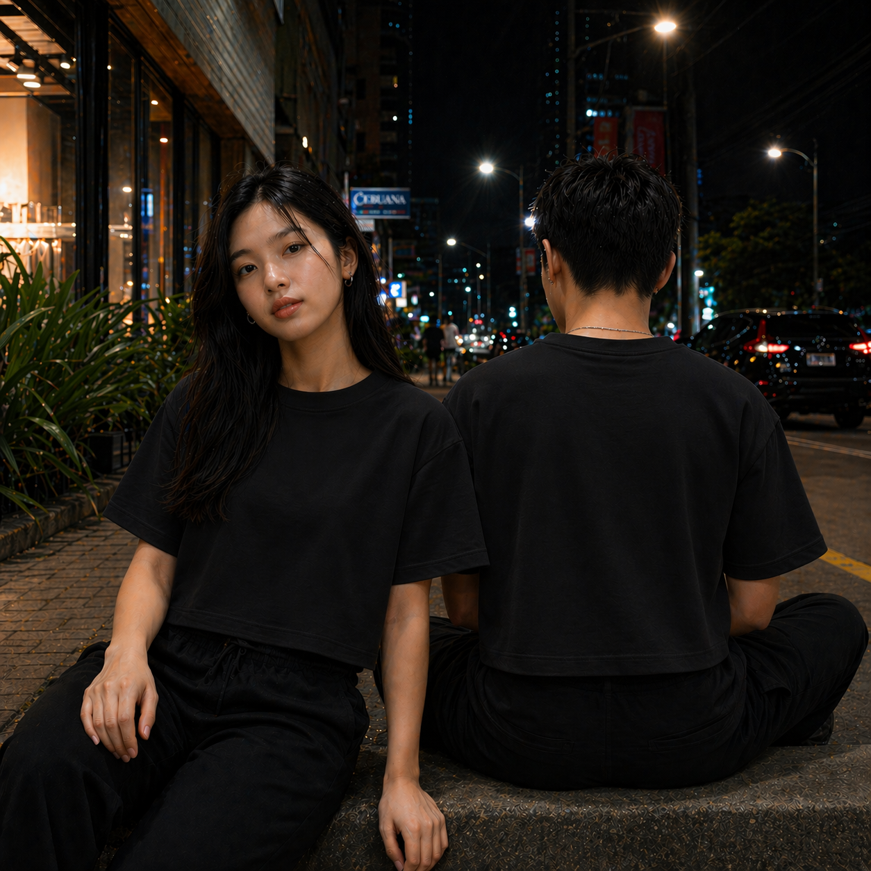 PLYO Boxy Cropped Tee Plain 260 GSM