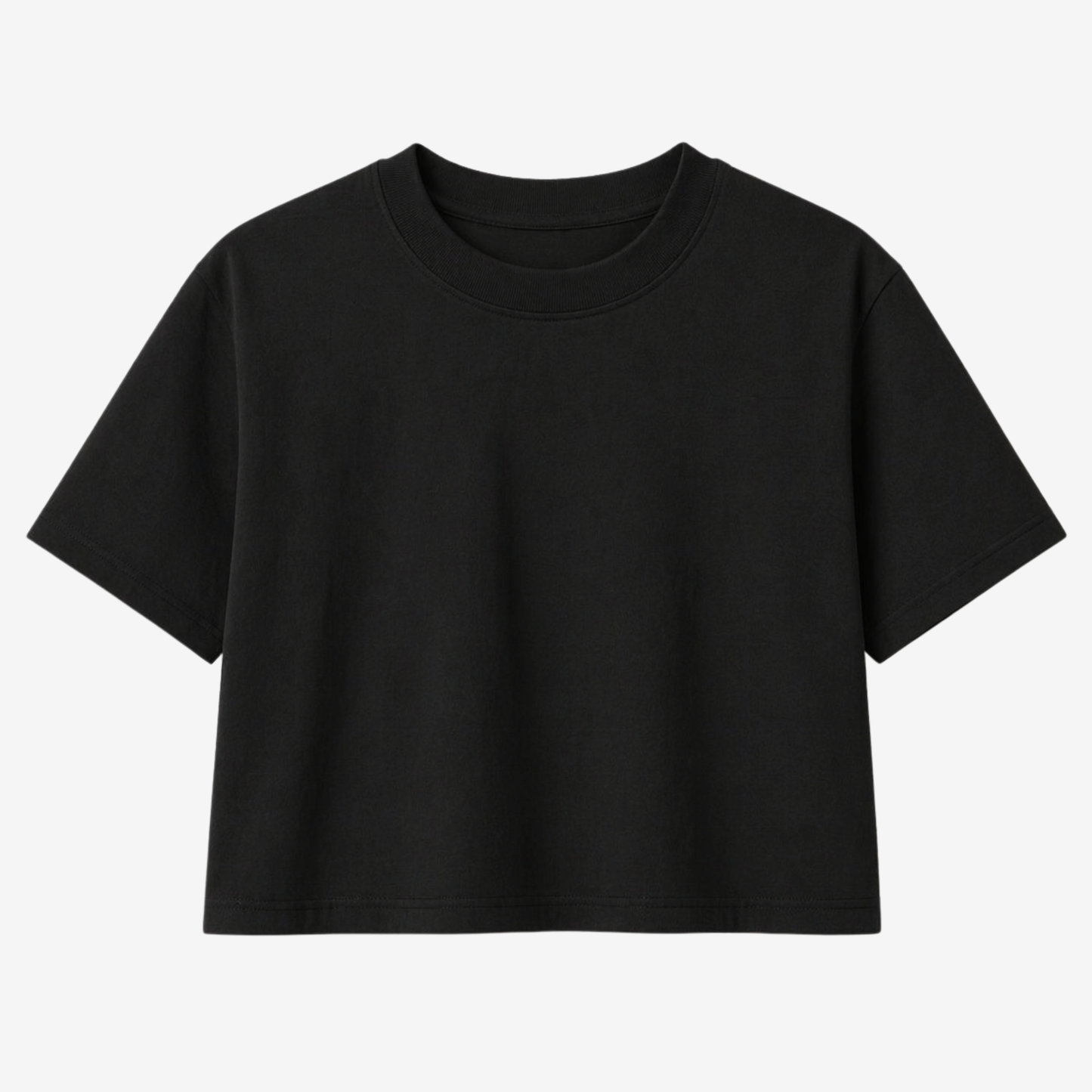PLYO Boxy Cropped Tee Plain 260 GSM