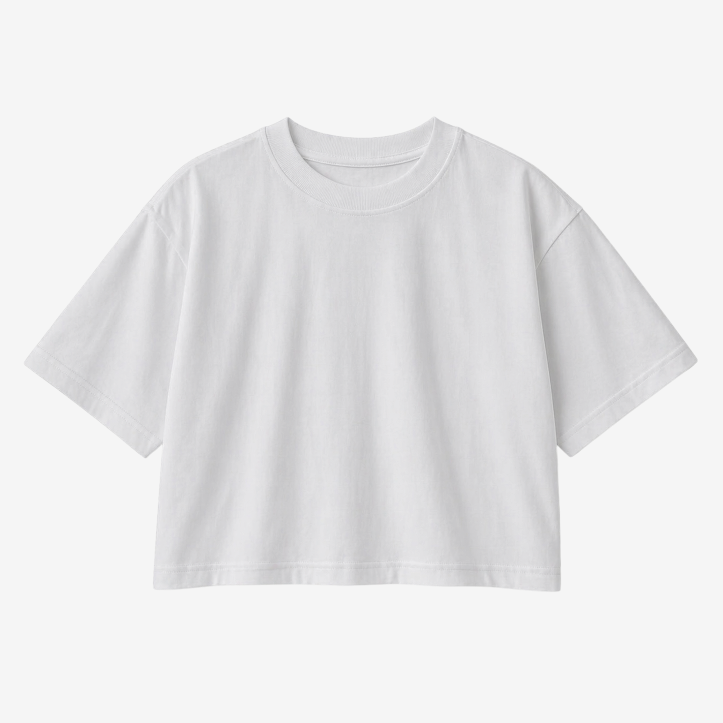 PLYO Boxy Cropped Tee Plain 260 GSM