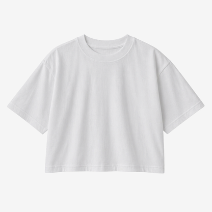 PLYO Boxy Cropped Tee Plain 260 GSM