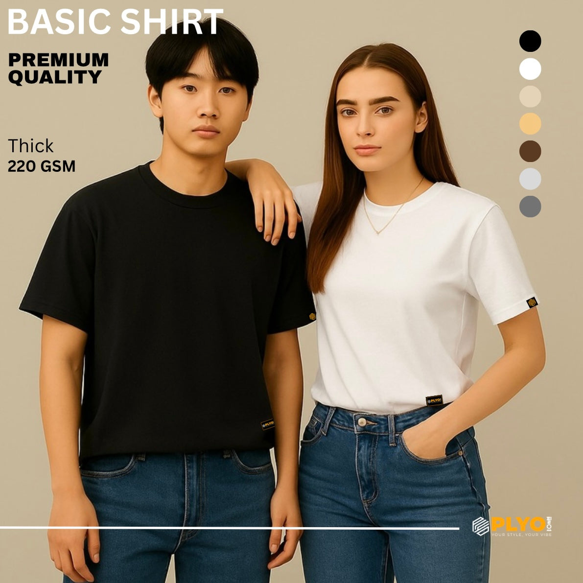 PLYO Basic Shirt with Etiketa